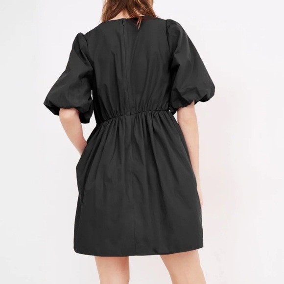 Madewell Poplin Crewneck Bubble-Sleeve Mini Dress 2 - Picture 3 of 7